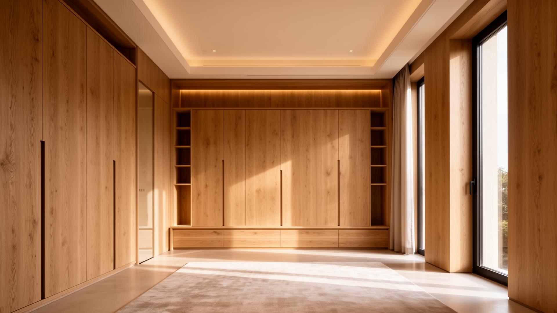 Interior con carpintería de madera a medida